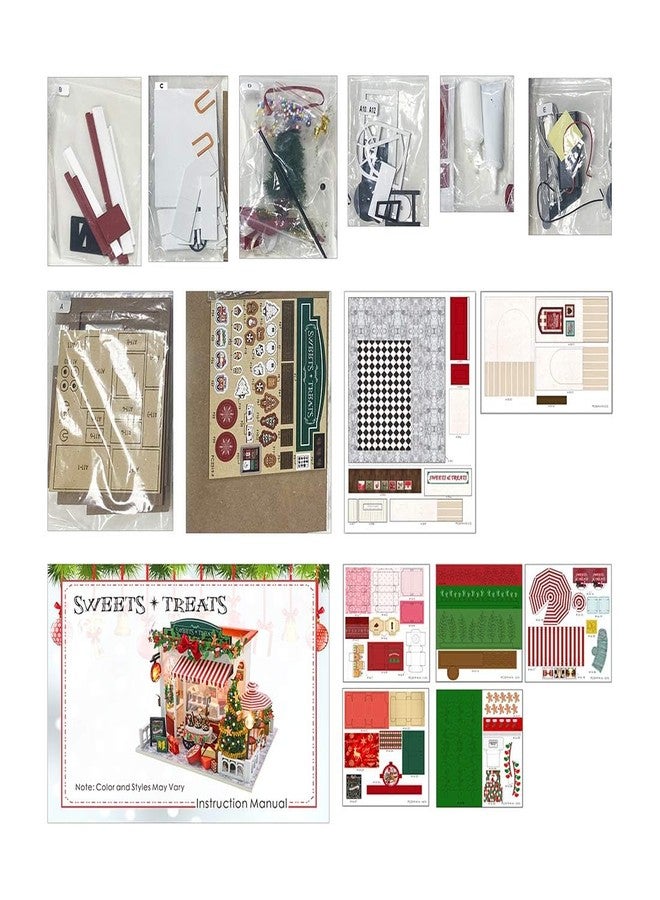 Heligotech DIY Miniature House Kit for Adult and Teens, Christmas Candy House Building Kit for Family and Friends, Mini Wooden Dollhouse Kit for Halloween Christmas Birthday Gifts - Image 5